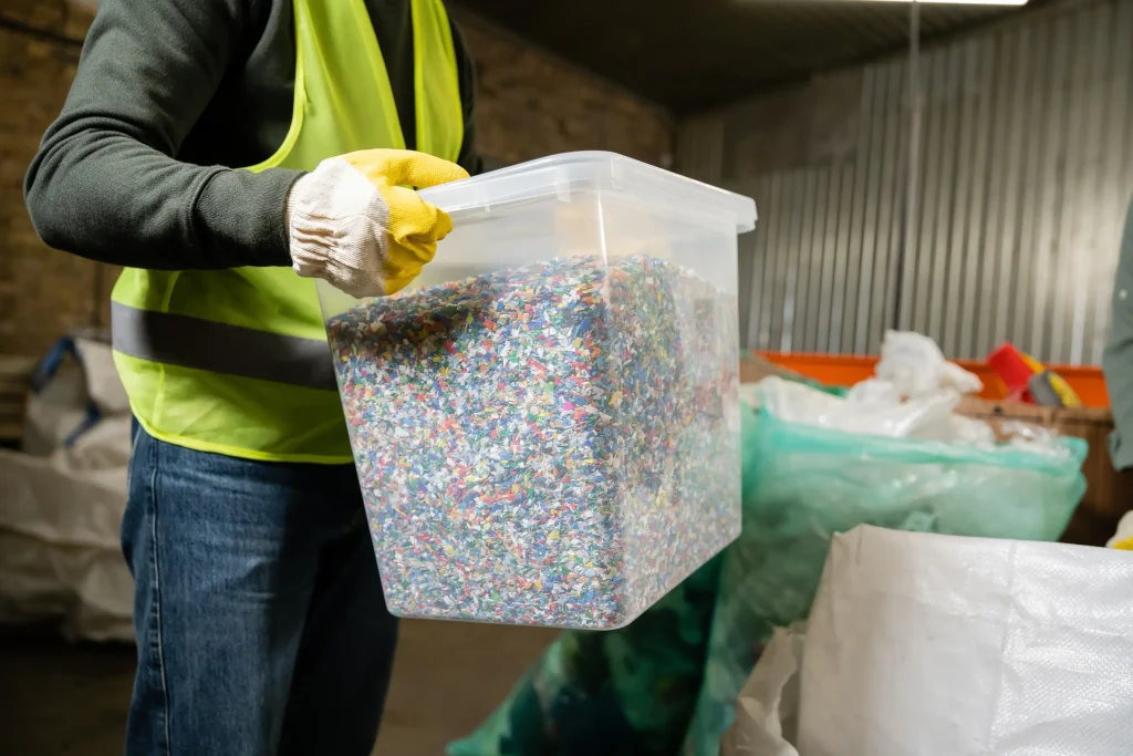 PP Flakes, recycled plastic product by Luther Plastics