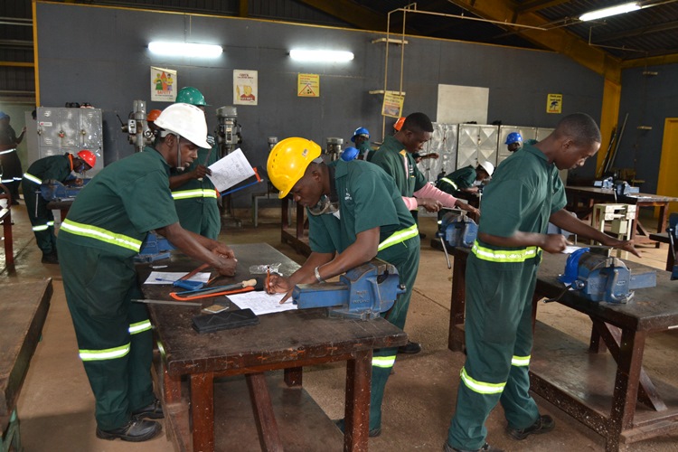 Construction workers building with sustainable materials
